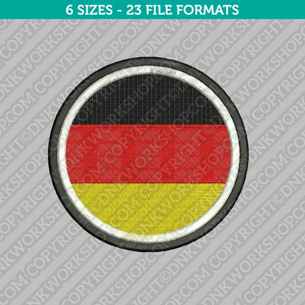 German Germany Flag Embroidery Design - 5 Sizes - INSTANT DOWNLOAD