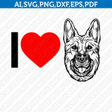 German Shepherd Dog Breed SVG Cricut Cut File Silhouette Cameo Clipart Png Eps Dxf Vector