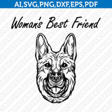 German Shepherd Dog Breed SVG Cricut Cut File Silhouette Cameo Clipart Png Eps Dxf Vector