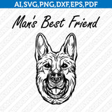 German Shepherd Dog Breed SVG Cricut Cut File Silhouette Cameo Clipart Png Eps Dxf Vector
