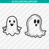 Cute Ghost Svg Cricut Laser Cut File Clipart Silhouette Cameo Vector 