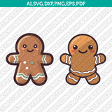 Cute Gingerbread Svg Cricut Laser Cut File Clipart Silhouette Cameo Vector  