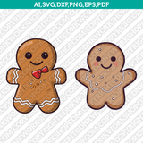 Cute Gingerbread Svg Cricut Laser Cut File Clipart Silhouette Cameo Vector  