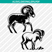 Mountain Goat SVG Mascot Cut File Cricut Clipart Silhouette Png