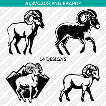 Goat mascot SVG cut file