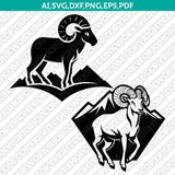 Mountain Goat SVG Mascot Cut File Cricut Clipart Silhouette Png