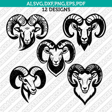 Goat head mascot SVG symbol
