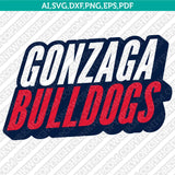 Gonzaga Bulldogs Logo SVG Bundle | NCAA College Vector Cricut