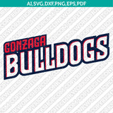 Gonzaga Bulldogs Logo SVG Bundle | NCAA College Vector Cricut