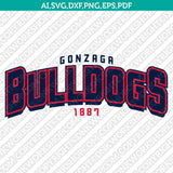 Gonzaga Bulldogs Logo SVG Bundle | NCAA College Vector Cricut