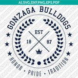Gonzaga Bulldogs Logo SVG Bundle | NCAA College Vector Cricut