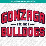 Gonzaga Bulldogs Logo SVG Bundle | NCAA College Vector Cricut