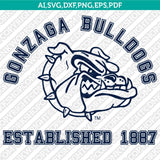 Gonzaga Bulldogs Logo SVG Bundle | NCAA College Vector Cricut