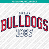 Gonzaga Bulldogs Logo SVG Bundle | NCAA College Vector Cricut