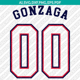 Gonzaga Bulldogs Logo SVG Bundle | NCAA College Vector Cricut