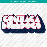Gonzaga Bulldogs Logo SVG Bundle | NCAA College Vector Cricut