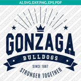 Gonzaga Bulldogs Logo SVG Bundle | NCAA College Vector Cricut