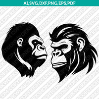 Gorilla Head SVG Mascot Cut File Cricut Clipart Silhouette Png
