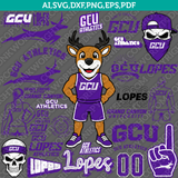GCU Lopes Grand Canyon Antelopes Logo SVG Bundle | NCAA College Vector Cricut