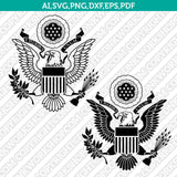 Great Seal of the United States American Eagle SVG Cut File Cricut Vector Sticker Decal Silhouette Cameo Dxf PNG Eps