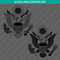 Great Seal of the United States American Eagle SVG Cut File Cricut Vector Sticker Decal Silhouette Cameo Dxf PNG Eps