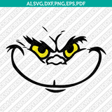 Grinch SVG Cut File Cricut Clipart Dxf Eps Png Silhouette Cameo