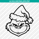 Grinch SVG Cut File Cricut Clipart Dxf Eps Png Silhouette Cameo