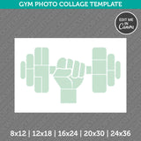 Gym Workout Photo Collage Template Canva PDF