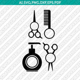 Hairstylist Hairdresser Salon Hair Monogram Frame SVG Cricut Cut File Clipart Png Eps Dxf Vector
