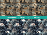 Digital Papers | Digital Scrapbooking Halloween Paper Instant Download