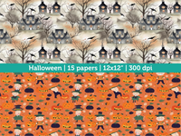 Digital Papers | Digital Scrapbooking Halloween Paper Instant Download