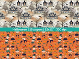 Digital Papers | Digital Scrapbooking Halloween Paper Instant Download