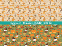 Digital Papers | Digital Scrapbooking Halloween Paper Instant Download