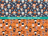 Digital Papers | Digital Scrapbooking Halloween Paper Instant Download