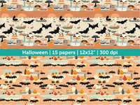 Digital Papers | Digital Scrapbooking Halloween Paper Instant Download