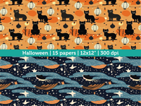 Digital Papers | Digital Scrapbooking Halloween Paper Instant Download