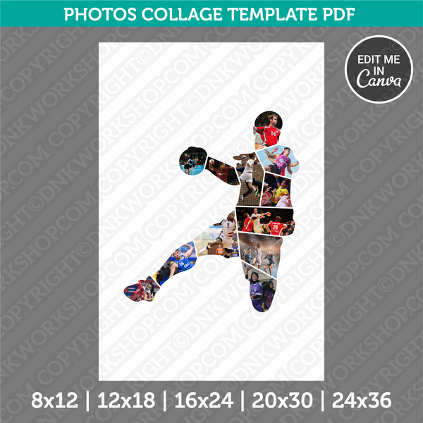 Handball Photo Collage Template Canva PDF