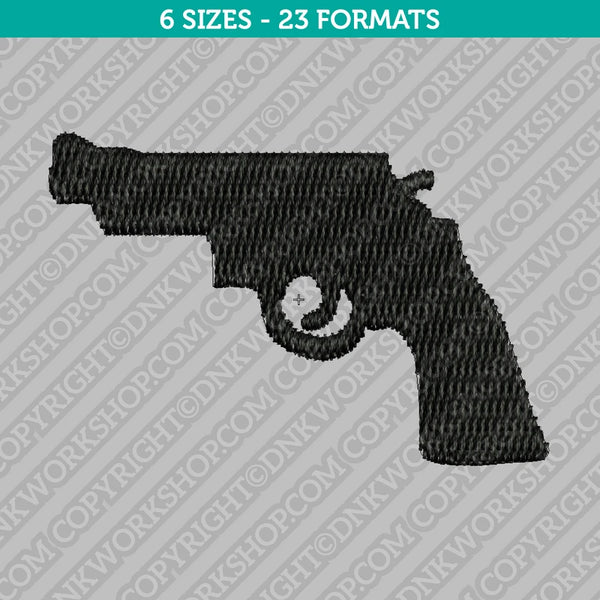 Handgun Pistol Embroidery Design - 6 Sizes - INSTANT DOWNLOAD