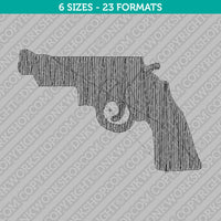 Handgun Pistol Embroidery Design - 6 Sizes - INSTANT DOWNLOAD