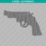 Handgun Pistol Embroidery Design - 6 Sizes - INSTANT DOWNLOAD