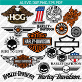 Harley Davidson SVG Bundle | Biker Club Logo Vector Cricut