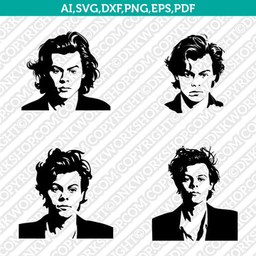 Harry Styles inspired SVG silhouette design