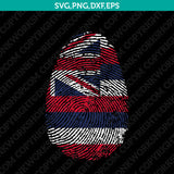 Hawaii Flag DNA Fingerprint SVG Vector PNG Cricut Silhouette
