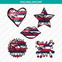 Hawaii Flag SVG Cut File Cricut Silhouette Cameo Clipart Png Eps Dxf