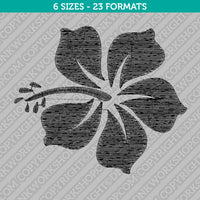 Hawaiian Hibiscus Flower Embroidery Design - 6 Sizes - INSTANT DOWNLOAD
