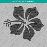 Hawaiian Hibiscus Flower Embroidery Design - 6 Sizes - INSTANT DOWNLOAD