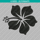 Hawaiian Hibiscus Flower Embroidery Design - 6 Sizes - INSTANT DOWNLOAD