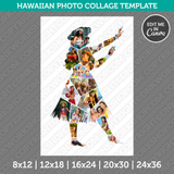 Hawaiian Photo Collage Template Canva PDF