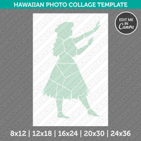 Hawaiian Photo Collage Template Canva PDF