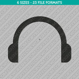 Headset Embroidery Design - 6 Sizes - INSTANT DOWNLOAD